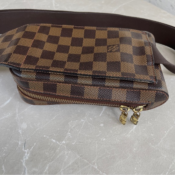 Louis Vuitton Damier Ebene Canvas Geronimos Unisex Crossbody Sling Belt Bag - Picture 10 of 17